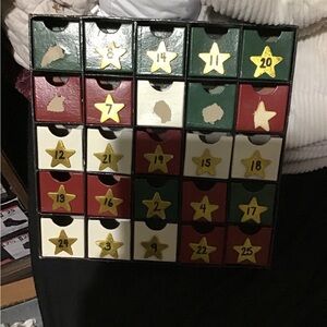 Cardboard storage with 25 little drawers